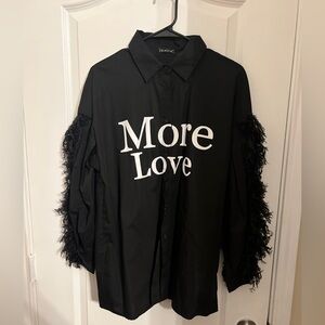 Black More Love Top by Forever 21